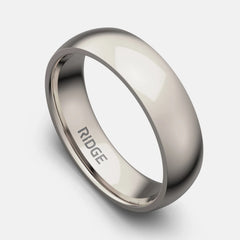 6mm Rounded Ring Set - Platinum - Tantalum