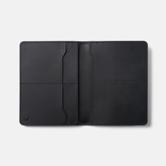 Passport Wallet - Midnight Black Leather