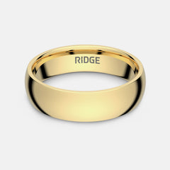 6mm Rounded Ring Set - 24K Gold - Tantalum