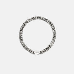 6mm Curb Bracelet - Titanium - Medium