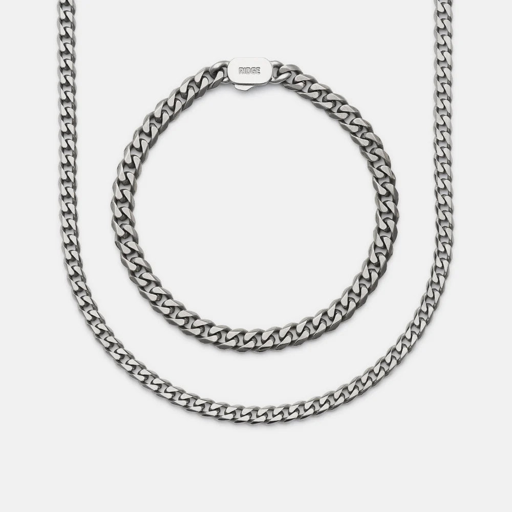Curb Chain Kit - Titanium - Medium